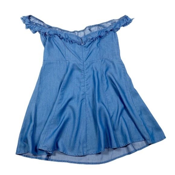Lovers + Friends Tessa Chambray Mini Dress new - Picture 3 of 7
